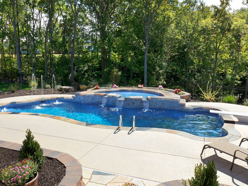 latham pool tanning ledge